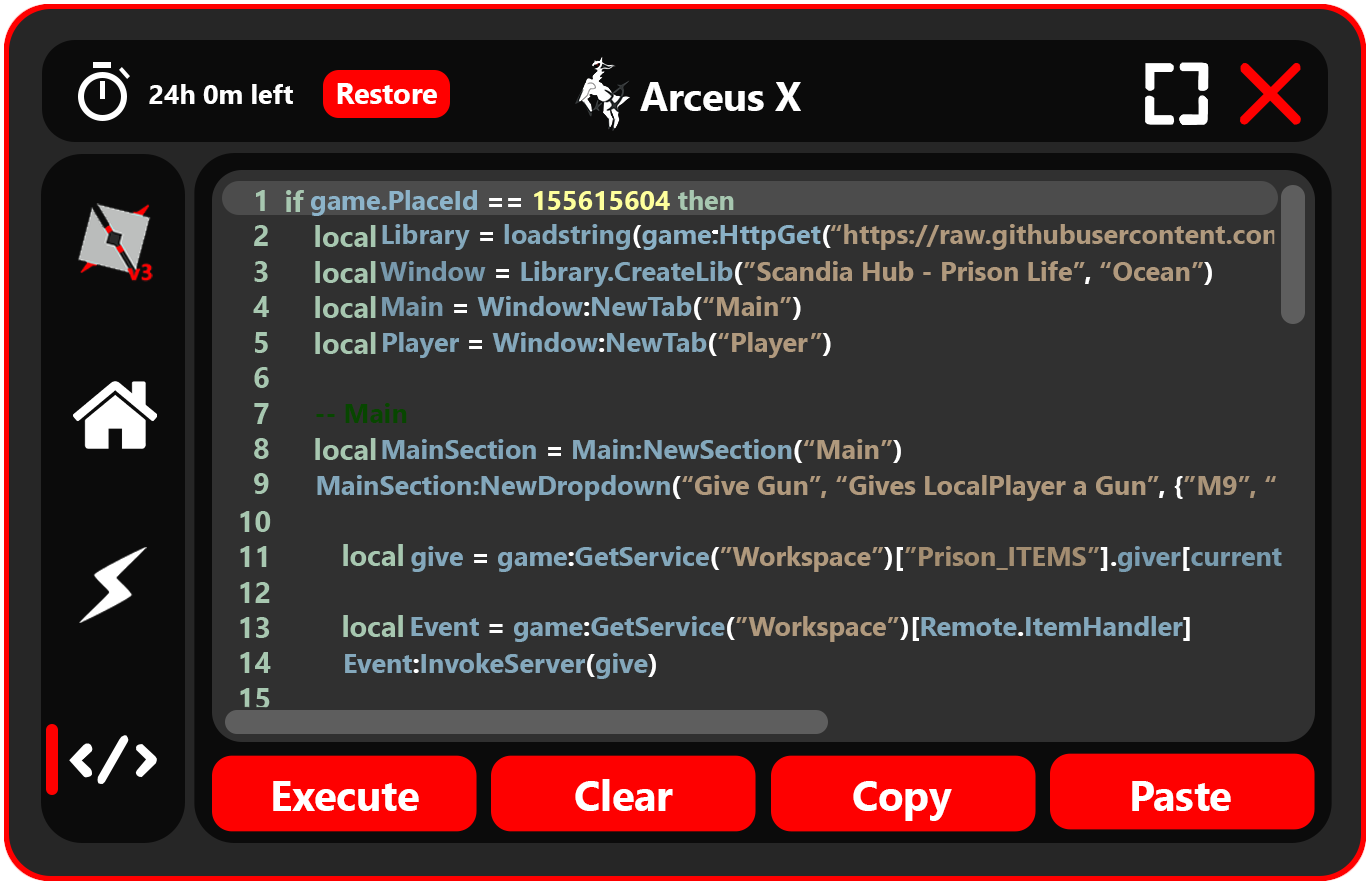 Arceus X V57  Mod Menu 1.57